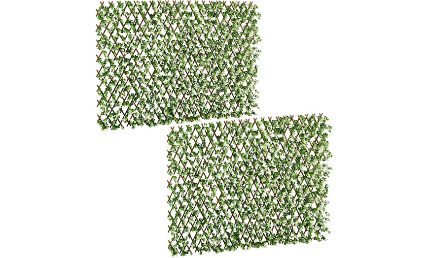 Image 5: Outsunny 2 Piece Expandable Garden Trellis