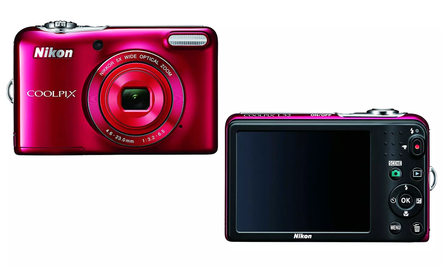 Nikon Coolpix L32 20.1 MP 720p HD Digital Camera with 5x Optical Zoom - Primary Image