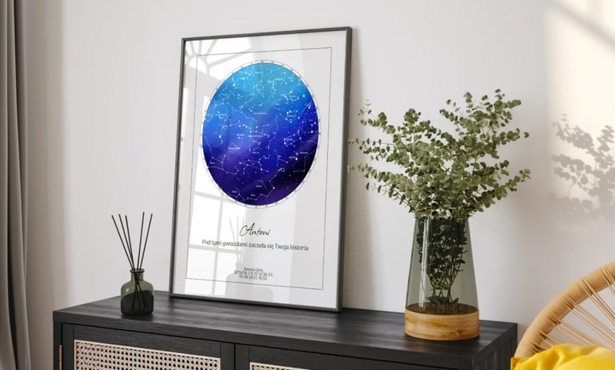 Image 6: Wyjątkowe plakaty z personalizowaną mapą nieba