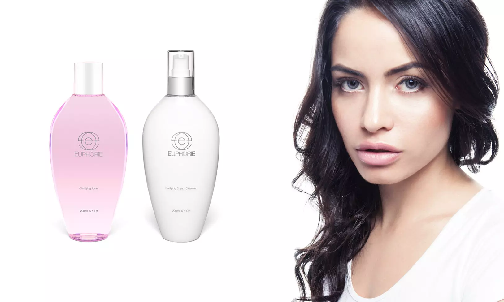 Euphorie Cosmetics Platinum-Infused Clarifying Toner and Purifying Cream Cleanser Bundle - Primary Image