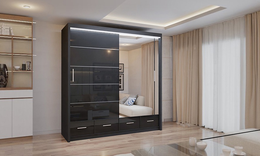 Image 6: Sycylia Sliding Mirror Door Wardrobe
