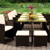 Image 12: 9, 11 or 13 Piece High Back Rattan Effect Cube Dining Set

