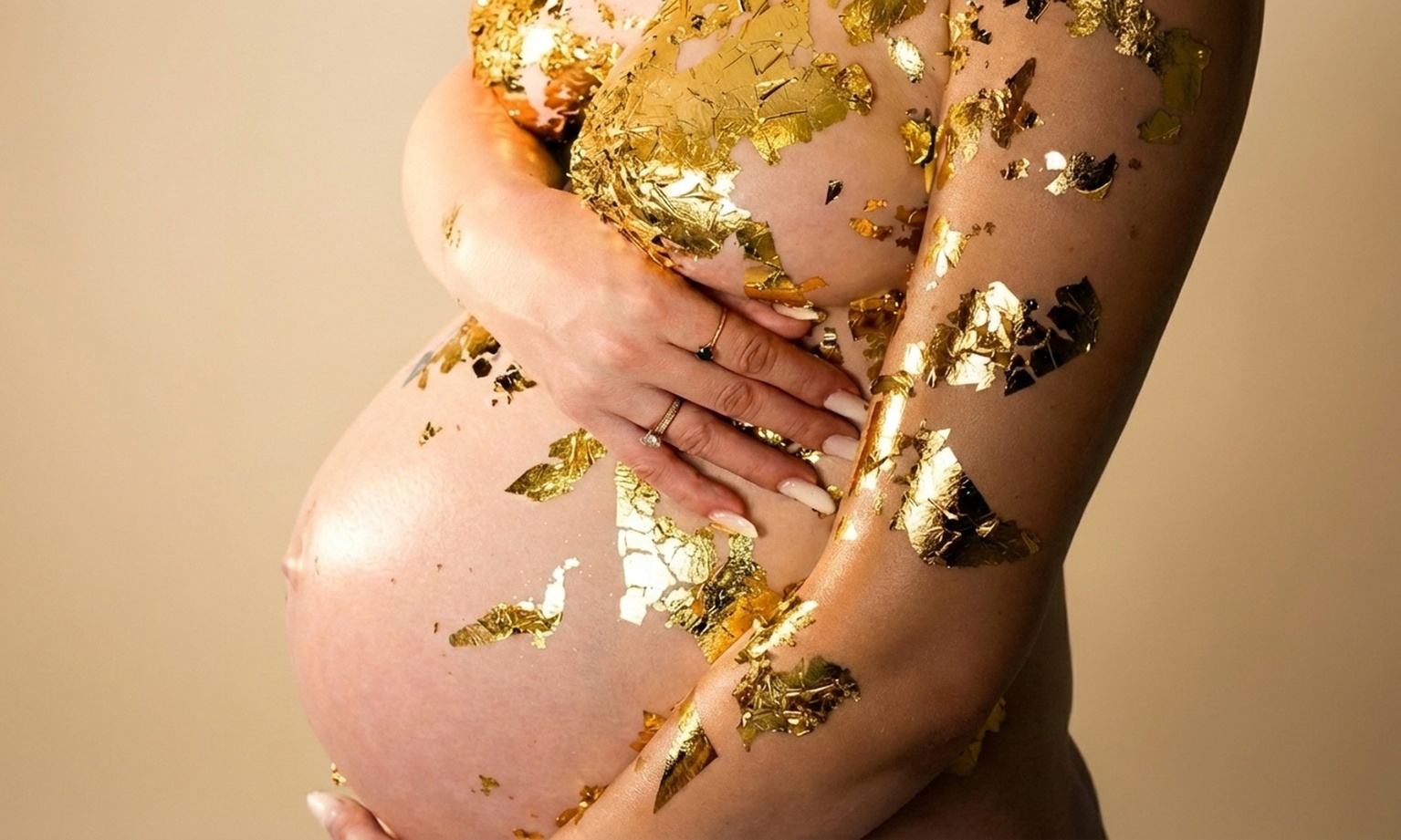 Gold/Silver Foil Maternity Photoshoot, Bump to Baby Package and More