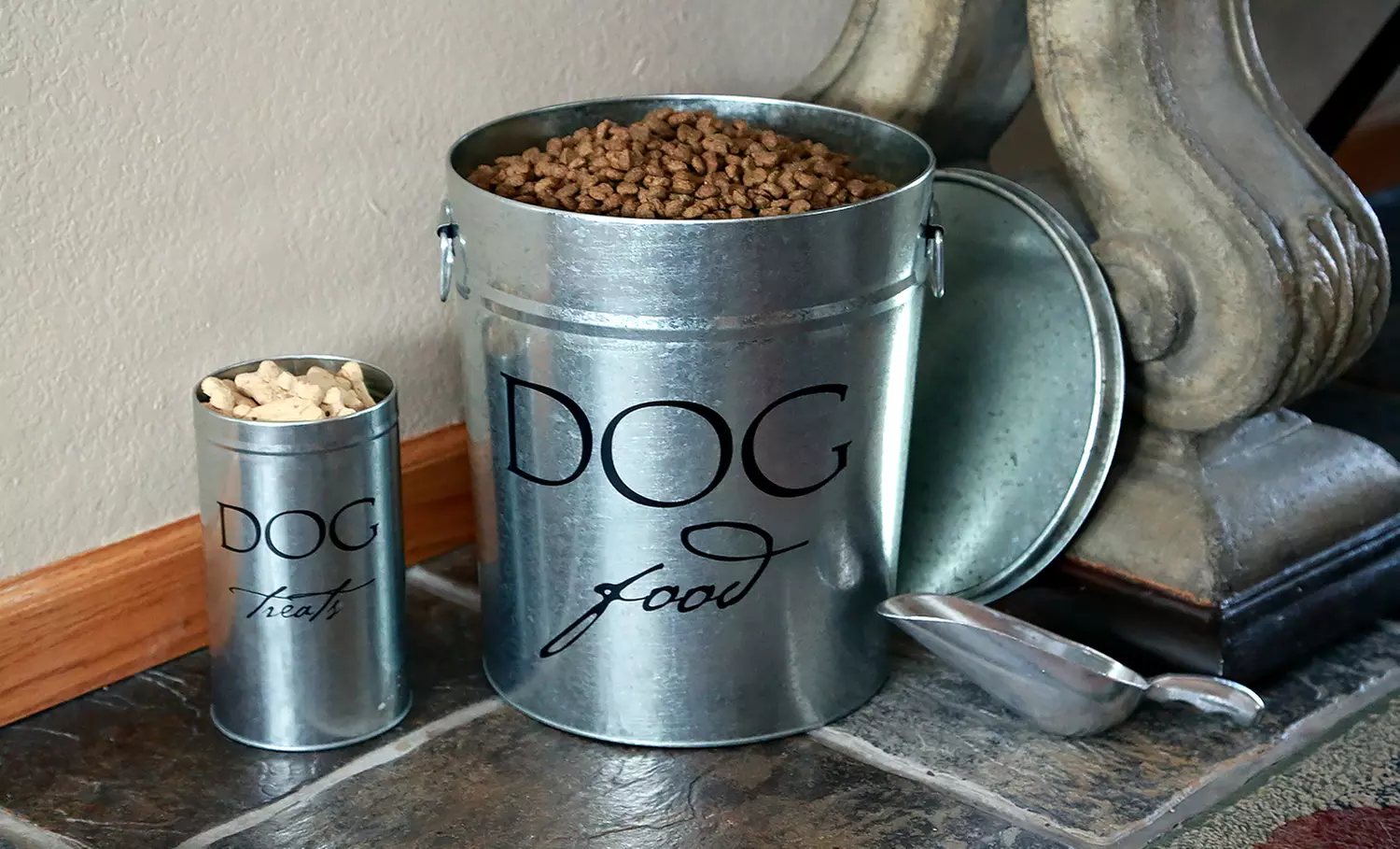 3-Pc. Dog Food and Treat Canister Set with Matching Scoop - Second Medium
