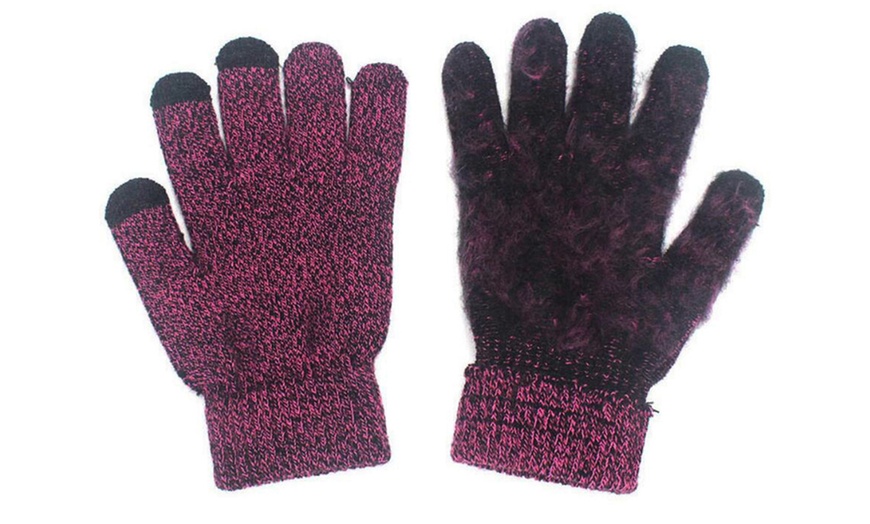 Image 16: 1x oder 2x 3-tlg. Set aus Wintermütze, Schal & Touchscreen-Handschuhen