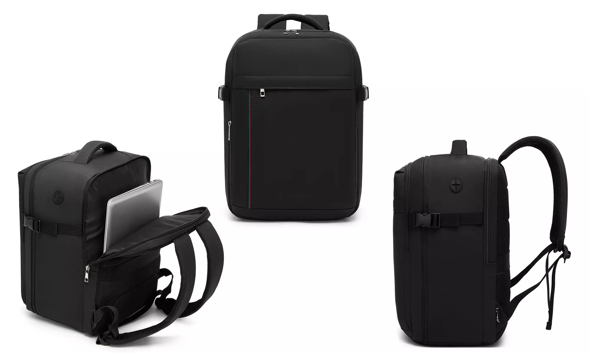 Mochila de viaje de 21 litros con múltiples compartimentos