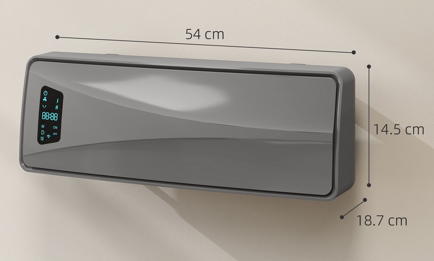 Image 9: HOMCOM 2000W Wall-Mounted Electric Heater