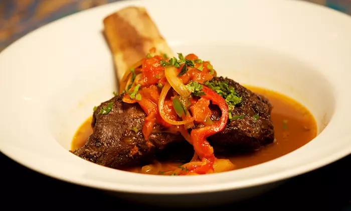 Three-Course Moroccan Meal with Mezze, Entrees, Dessert, and Tea for Two or Four at Le Souk (Up to 57% Off) - Primary Image
