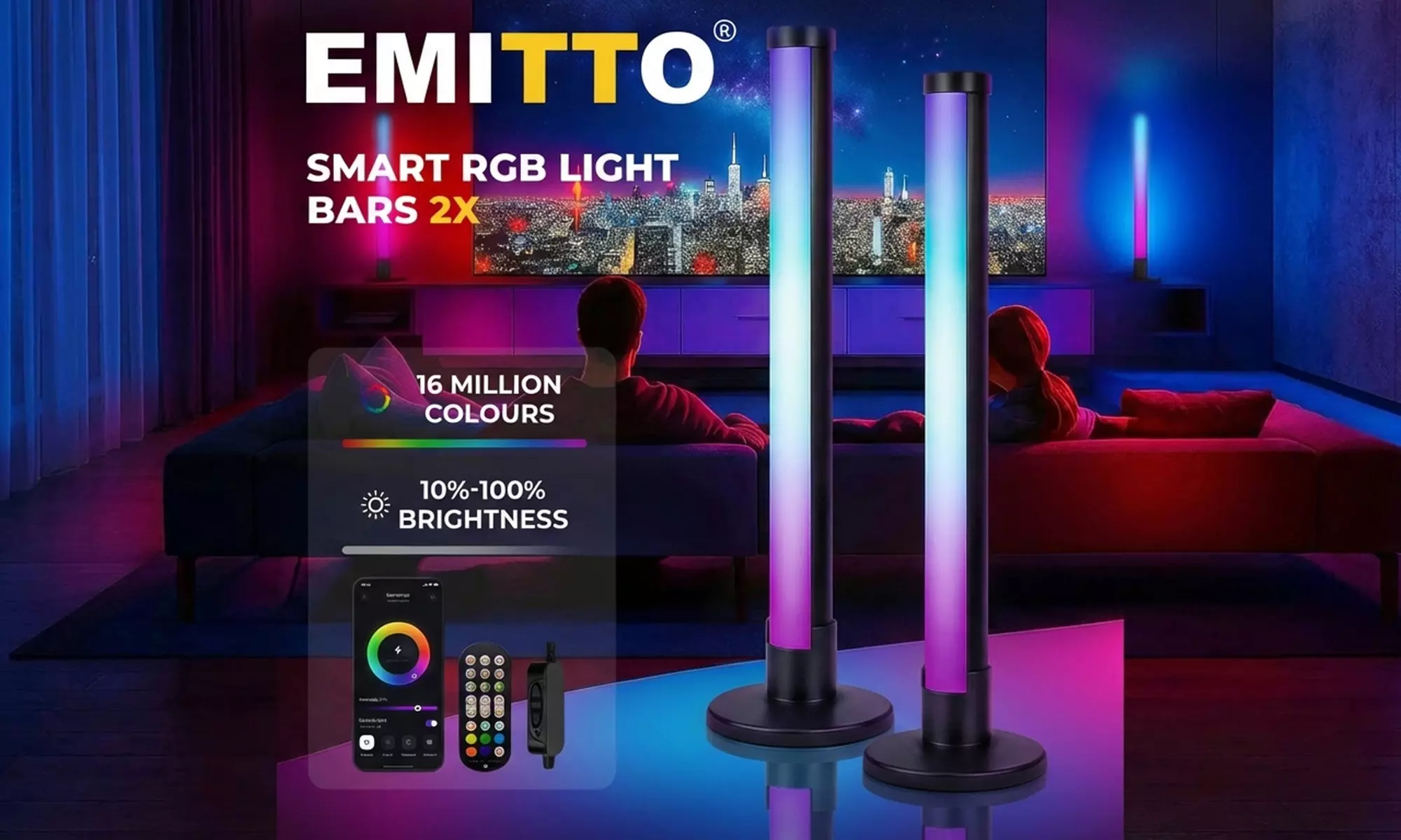 Emitto Smart RGB LED Ambient Light Bar Collections