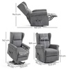 Image 13: HomCom Recliner Armchairs Electric Lift and Manual Recline Options 