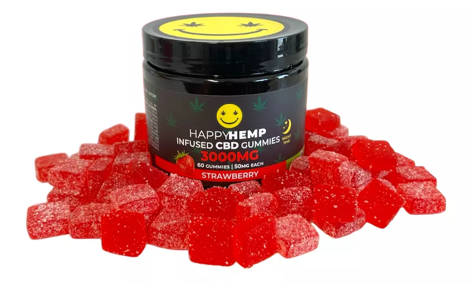 Happy Hemp Infused CBD Gummies for Sleep - Broad Spectrum CBD Gummies