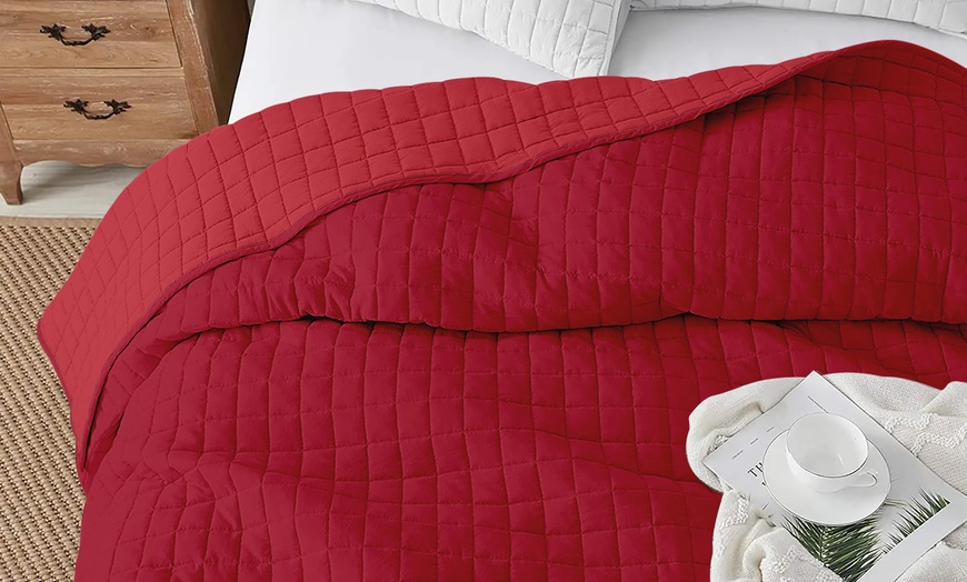 Image 11: Italian 4-Season Two-Tone Hypoallergenic Quilt