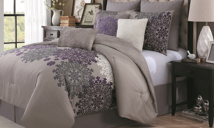 Floral Comforter Set (9-Piece) | Groupon