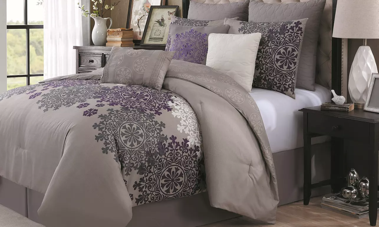 Floral Comforter Set (9-Piece) - Primary Image
