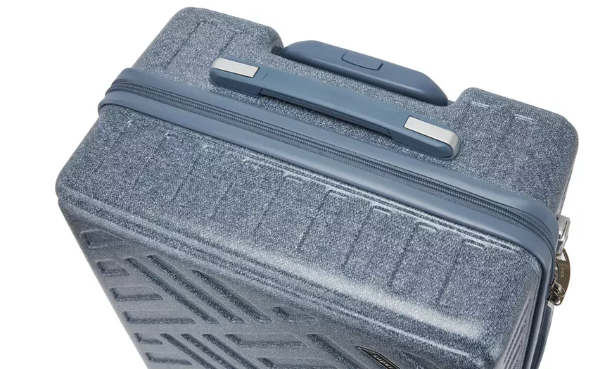 Image 15: Maleta o juego de maletas de ruedas de ABS con diseño tipo denim