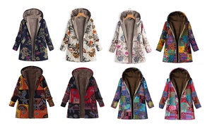 Women's Ethnic fleece lined Coat