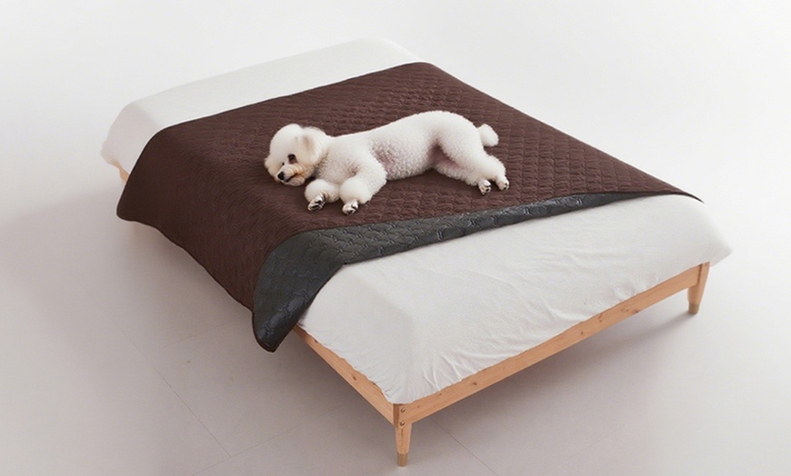 Image 1: Dog Furniture Protector Pet Bed Mat Sofa Cover