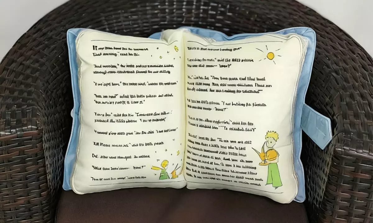 Cartoon Inspired Book Shaped Pillow Cushion