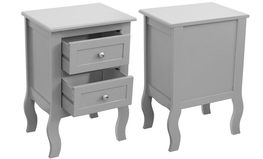 Image 4: Two-Drawer Bedside Table