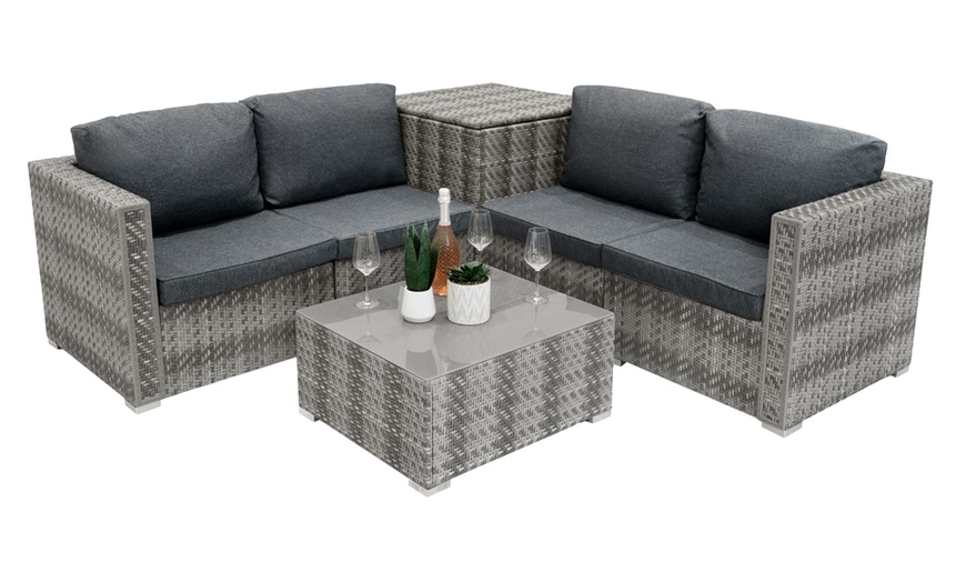 Image 9: Monster Group Six-Piece Rattan-Effect Furniture Set