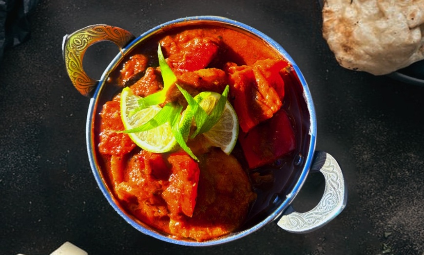 Image 24: Indian Dinner Feast with Wine and Dessert for 2, 4, or 6