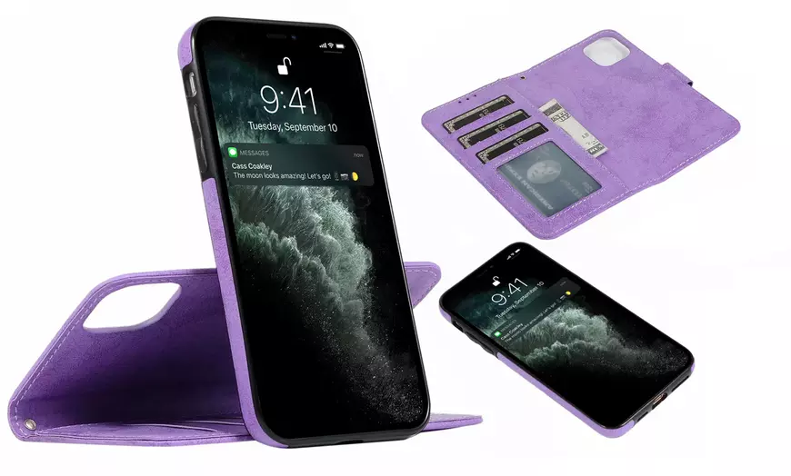 Image 22: Etui pour iPhone en suède PU