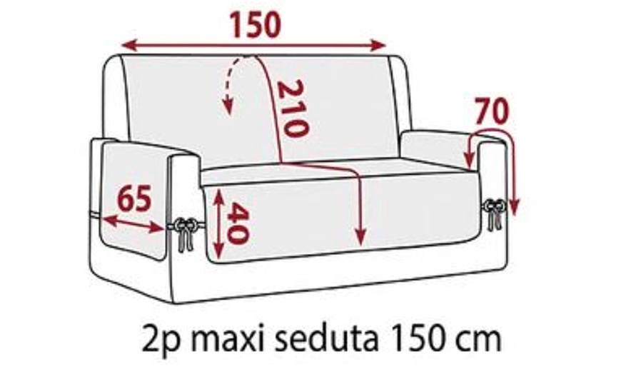 Image 16: Copridivano antiscivolo con stampa