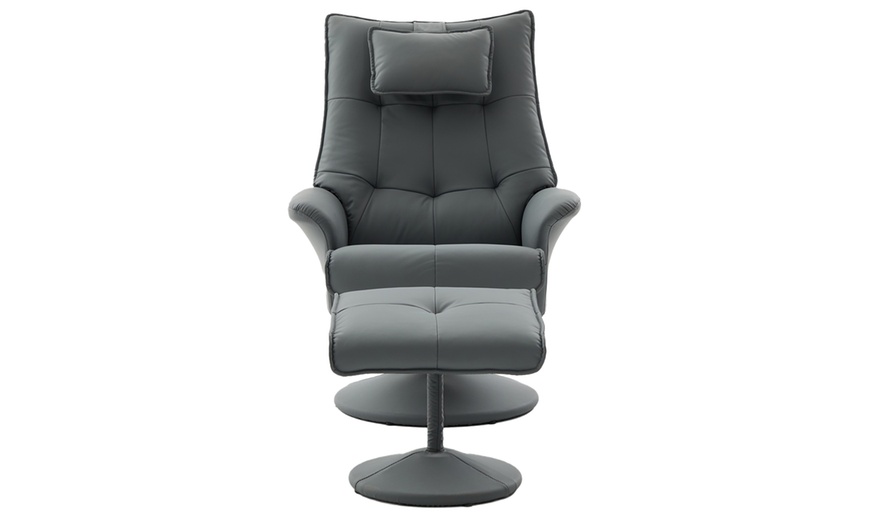 Image 9: Recliner Armchair with Footstool