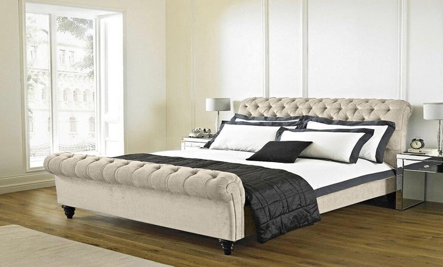 Image 4: Chesterfield Sleigh Bed Frame