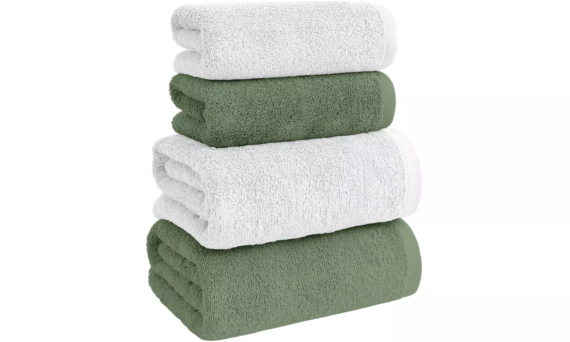 Set di 4 asciugamani da bagno in cotone