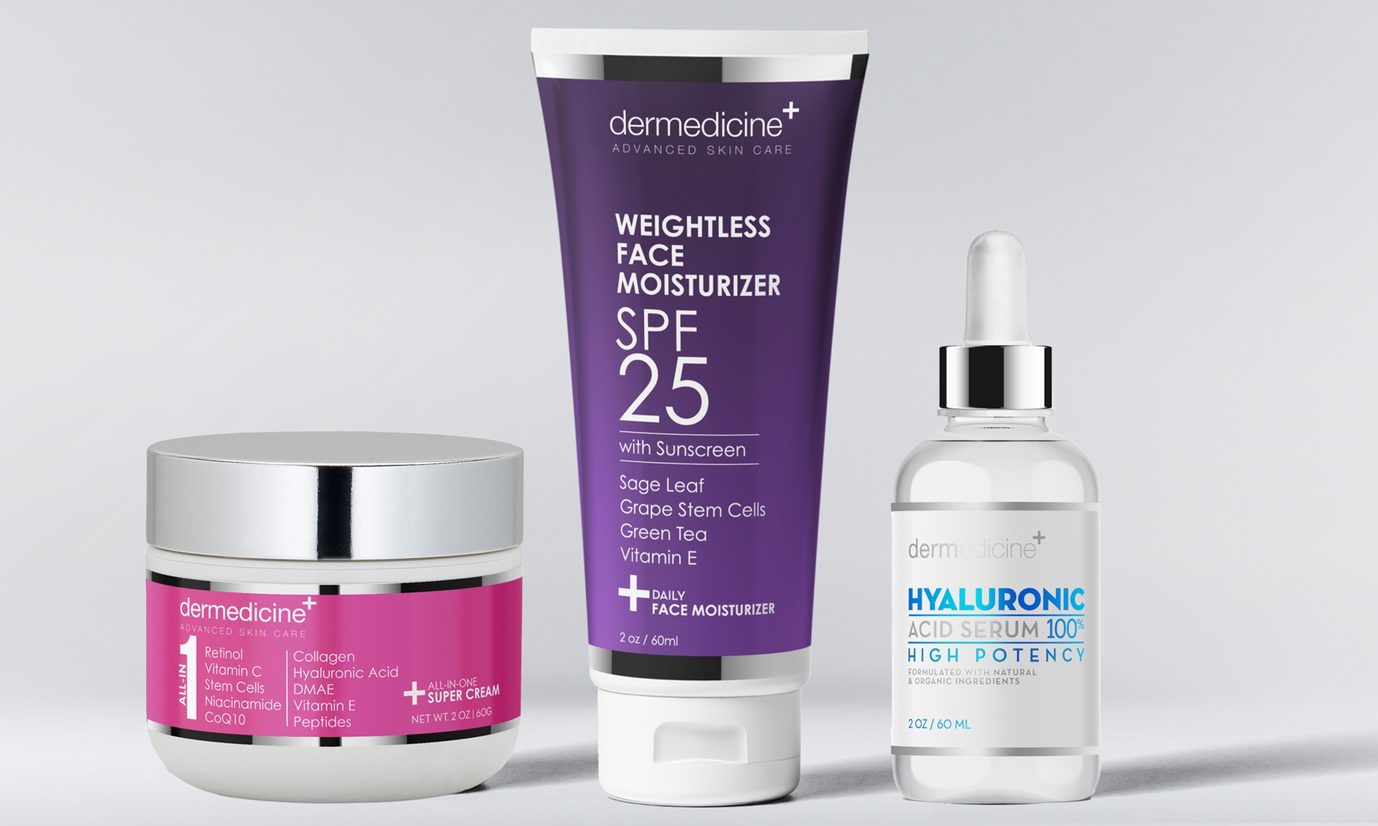 AM/PM Skincare bundle with Niacinamide, Hyaluronic Acid, SPF Moisturizer