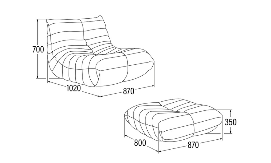 Image 18: Home Deluxe Relaxsessel mit Hocker