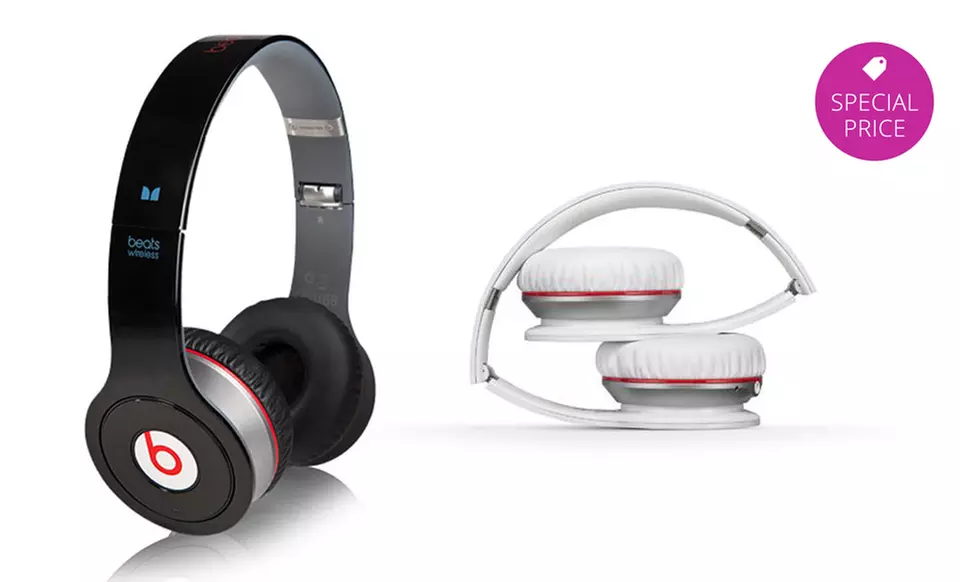 Beats by Dre Wireless Bluetooth On-Ear Headphones in Black or White. - Primary Image