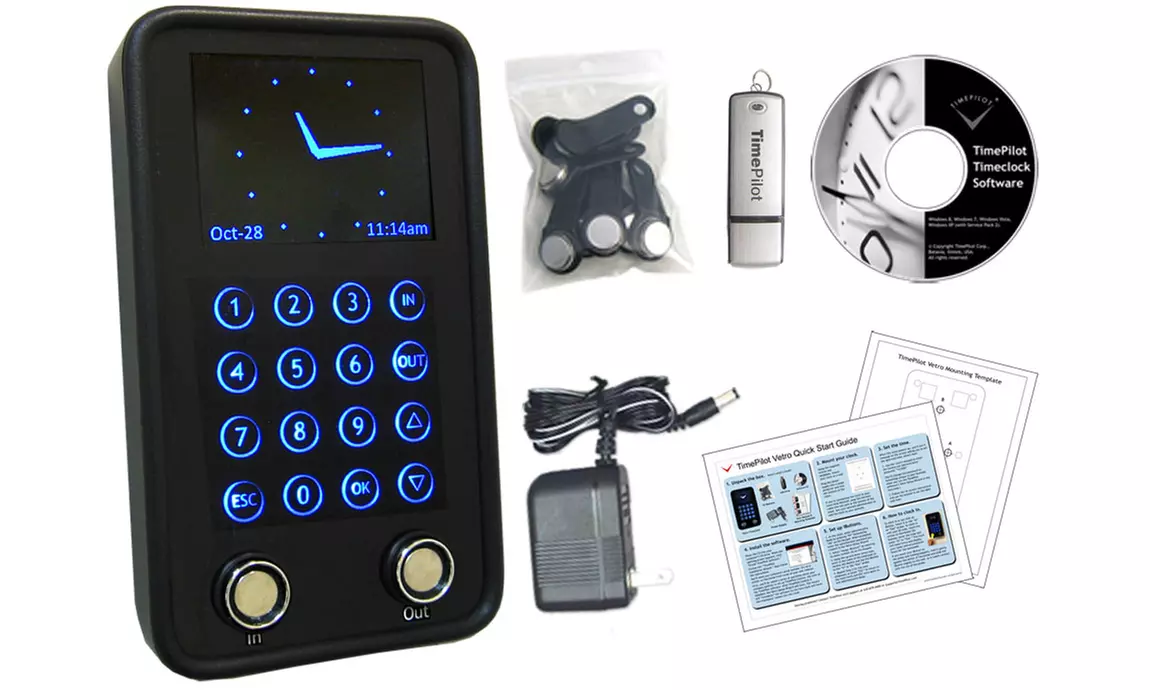TimePilot Vetro Electronic Time Clock System - Primary Image