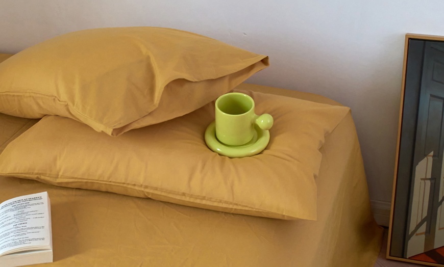 Image 50: Pure Cotton 2 Piece Pillowcase Set