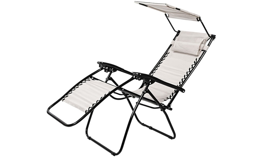 Image 5: Chaise longue "Gravitа Zero" pliable et inclinable à toit ouvrant