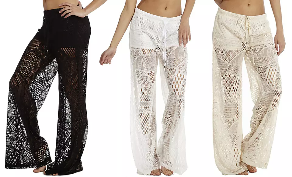 Women's Wide Leg Lace Pants - Primary Image