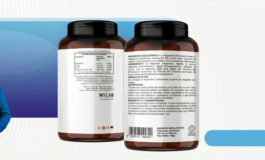 Image 3: 90 compresse di integratore alimentare Magnesio Bisglicinato T-Rex