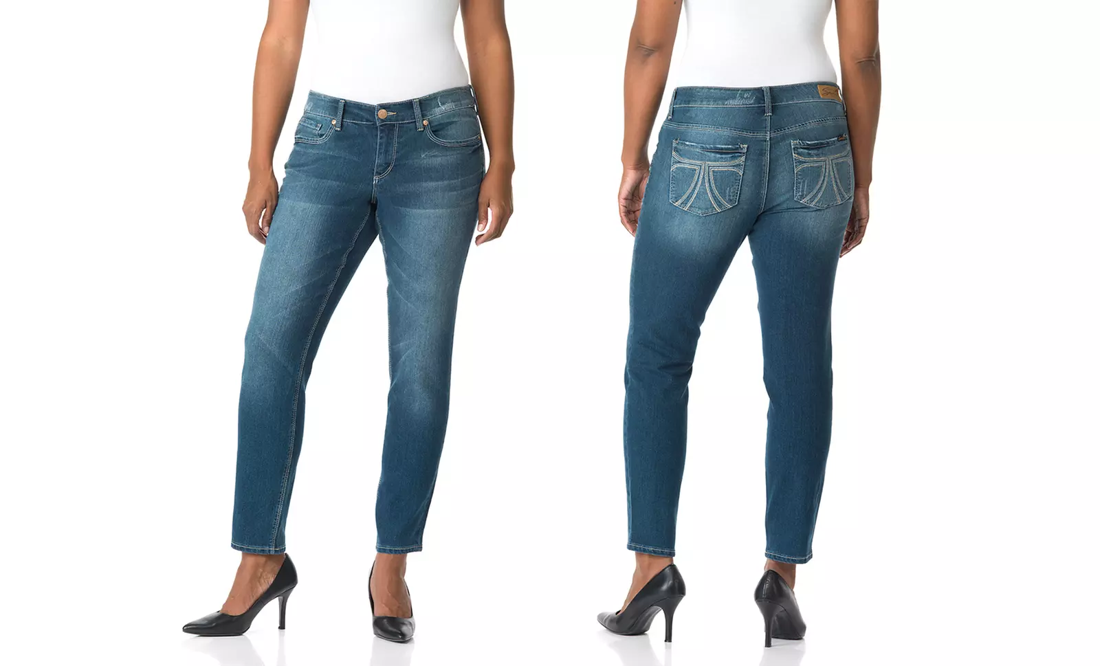 Seven7 Women's Skinny Jeans for Plus Sizes. Multiple Styles Available. Free Returns. - Second Medium