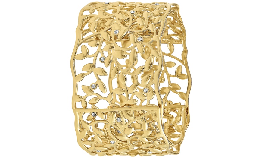 Image 4: Pulsera con cristales brillantes en dorado o plateado de SC Crystal