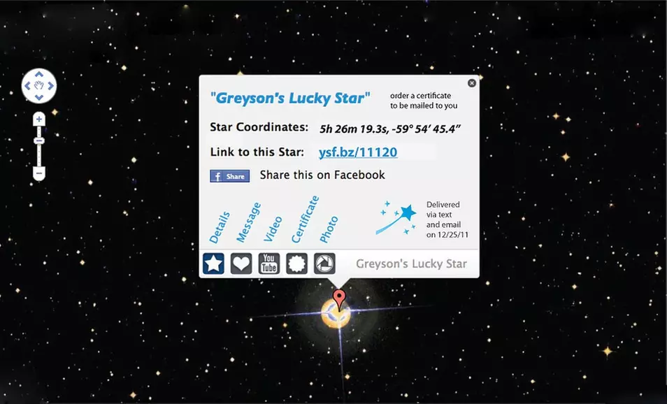 Dedicate One or Two Stars with Video, Message, Photo, and Certificate from YourStarForever.com (Up to 91% Off) - Second Medium