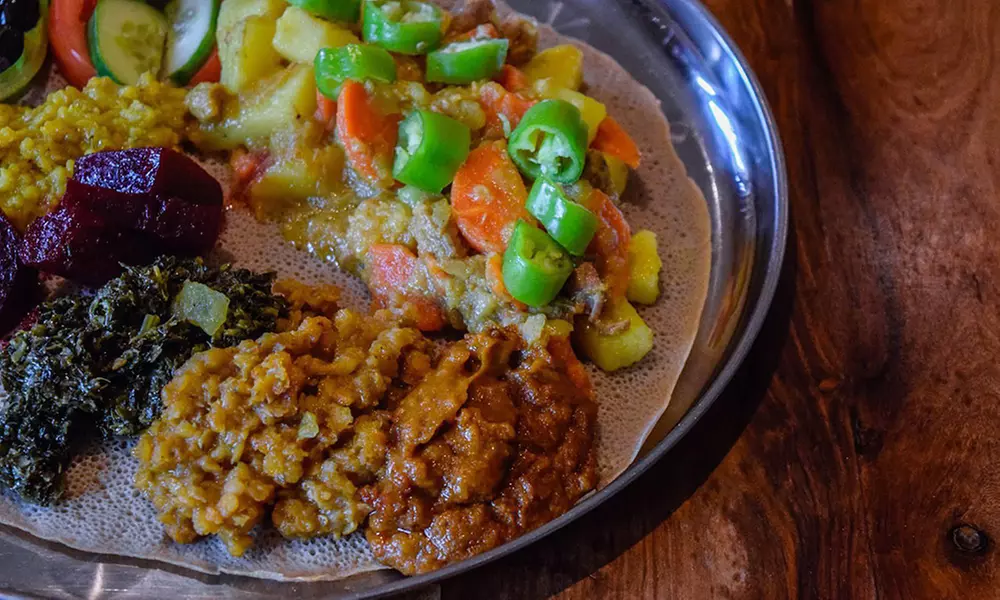 Äthiopisches 2-Gänge-Menü für 1, 2 oder 4 Personen