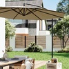 Image 1: Outdoor 3M Large Cantilever Parasol