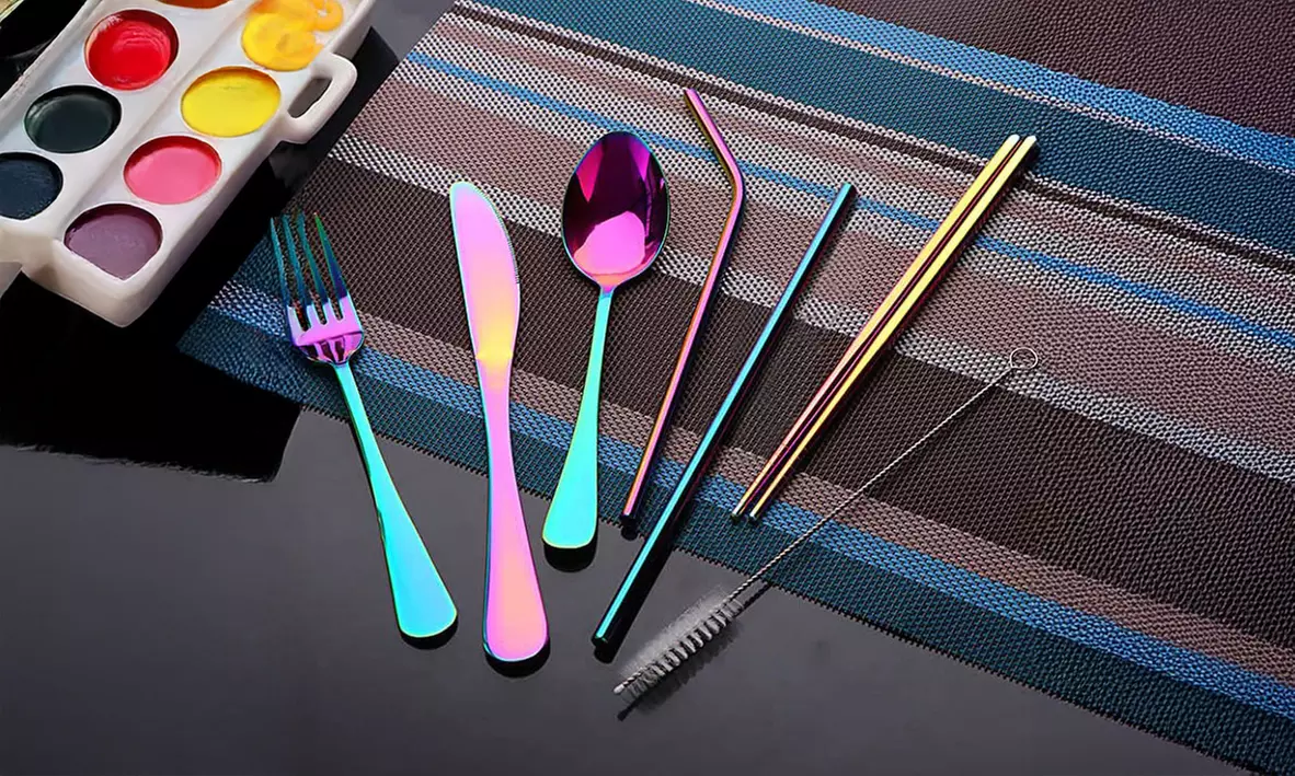 Portable Utensils Silverware Flatware Sets Travel Camping Cutlery Set