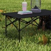 Image 1: Outsunny Two-Seater Portable Aluminium Table