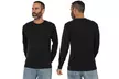 Pack of Three Blu Apparel Long-Sleeved Crew Neck T-Shirts - Second Medium