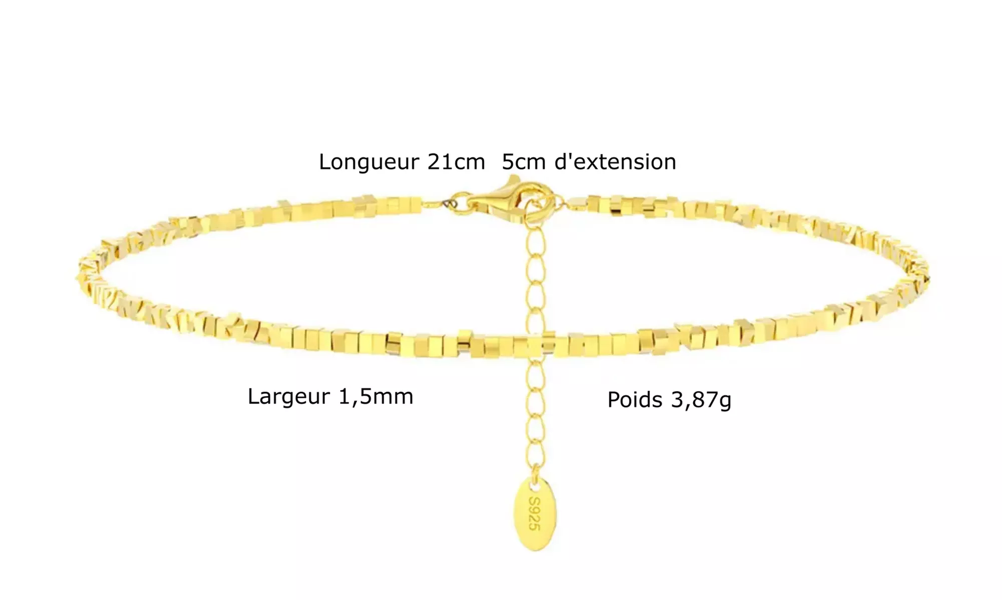 Bracelet de cheville en argent