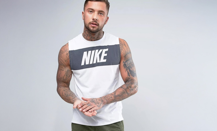 Image 13: Nike Men's Retro Big Logo Vest Tank Top