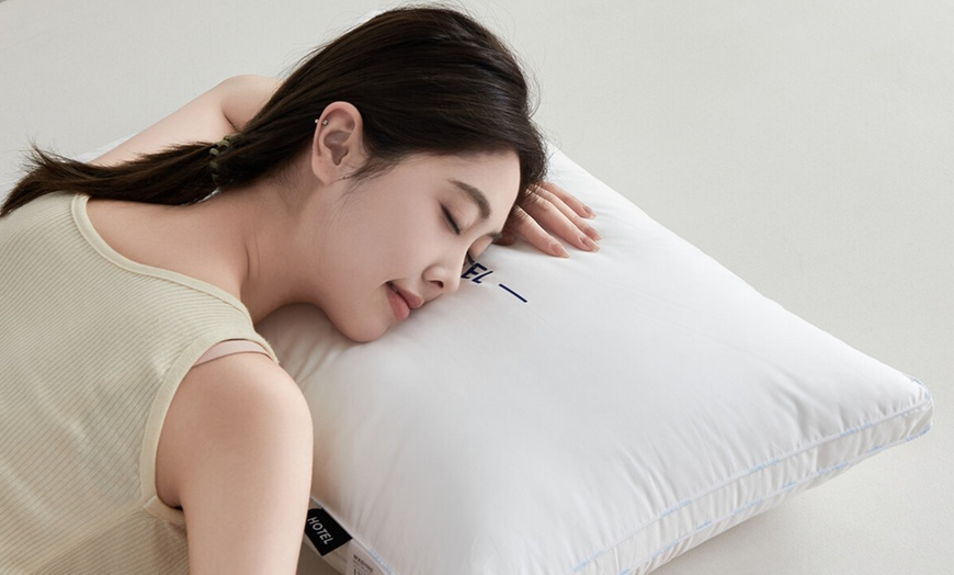 Image 5: Pure Cotton Luxury Hotel Pillow Duo
