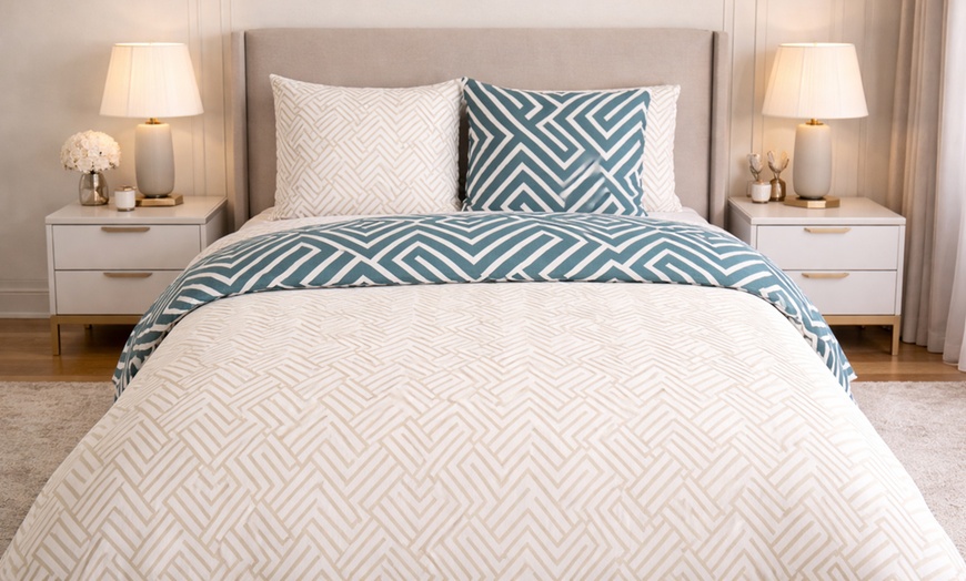 Image 7: Set di biancheria da letto reversibile in 100% cotone